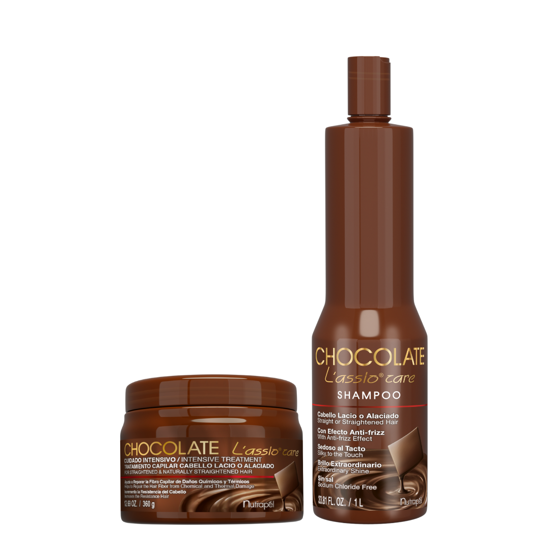 L’assio Chocolate Tratamiento Cuidado Intensivo +  L’assio Chocolate Shampoo 1L